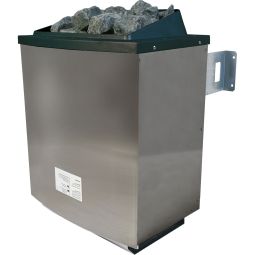 Poêle de sauna Karibu 9 kW inox commande externe inclus 18 kg de pierres de diabase