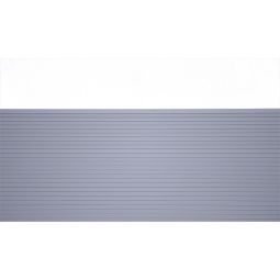 Bande occultante Premium gris fenêtre RAL 7040 clôture double fil surface finement rainurée, Longueur: 2,52 m, hauteur: 19 cm