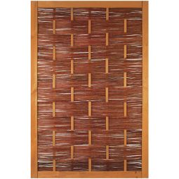 Clôture brise-vue en osier tressé T&J ÄTNA Clôture en osier ÄTNA 120x180 cm et 180x180 cm, brins huilés, cadre robuste en pin teinté brun 70x35 mm