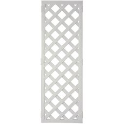 Treillis blanc pour clôture brise-vue T&J LIGHTLINE Treillis blanc en PVC avec cadre 25x50 mm, dimensions 60x180 cm, idéal comme brise-vue décoratif et support grimpant