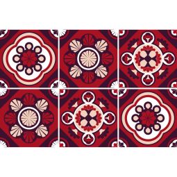 Autocollants pour carrelage mural Windhager Ode 15x15 cm film adhésif carrelage Étanche, résistant à la chaleur et repositionnable jusqu'à 30 jours
