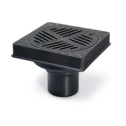 Siphon de cave KESSEL Ecoguss 235x235 mm drainage d'eau sans barrière anti-odeur, panier décanteur