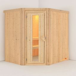 Karibu Sauna Siirin Éléments de paroi préfabriqués de 68 mm, faible consommation d'énergie grâce à la laine minérale