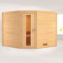Sauna Karibu Woodfeeling Leona maison sauna en différentes versions