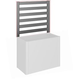 Treillis potager Biohort Belvedere gris foncé métallisé extension pratique pour la jardinière et le potager surélevé Belvedere, non compatible avec la rehausse de semis ni avec la protection anti-limaces