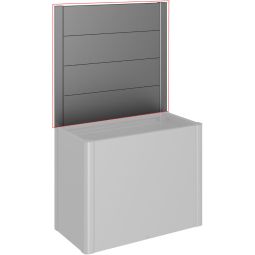 Brise-vue bac à plantes Biohort Belvedere sans vitrage acrylique, gris foncé métallisé 91 cm de hauteur, séparation décorative, idéale comme brise-vue et protection contre le vent