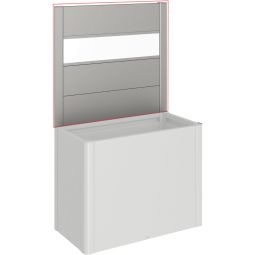 Brise-vue bac à plantes Biohort Belvedere avec verre en acrylique, gris quartz métallisé 91 cm de hauteur, séparation décorative, idéale comme brise-vue et protection contre le vent