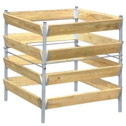 bellissa composteur 90x90x90cm Dimensions : 90x90x90cm (LxLxH), contenance jusqu'