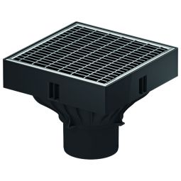 Siphon de cour ACO Self XtraPoint, grille galvanisée avec seau à boue, pour siphon extérieur