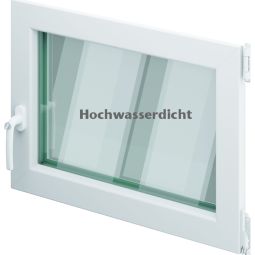 ACO Therm 3.0 Insert de fenêtre oscillo-battant étanche aux inondations avec triple vitrage isolant VSG triple vitrage, résistant aux inondations, protection anti-effraction accrue grâce au verre de sécurité feuilleté