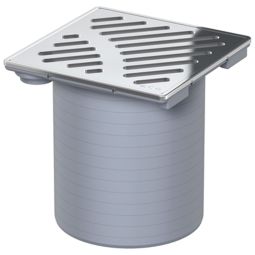 Rehausse et cadre en plastique, sans plaque de collage 150 x 150 mm, non-tissé pour étanchéité au choix