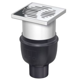 Système d'évacuation complet ACO Easyflow évacuation verticale Kit complet, réglable en hauteur, différents diamètres d'évacuation au choix