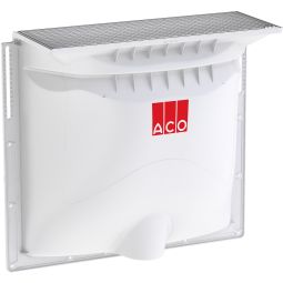Kit complet de puits de lumière ACO Therm® profondeur 400 mm avec caillebotis maille 30/30, praticable Corps de puits de lumière, grille & kit de montage