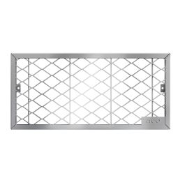 Grille métal déployé pour courettes d'aérations ACO caillebotis accessible à pied, 400x200 mm