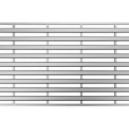 Grille caniveau ACO Profiline Heelsafe acier inoxydable pour caniveau de terrasse, longueur différentes