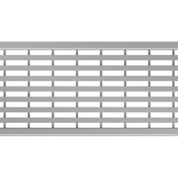 Grille caniveau fil acier inoxydable ACO Profiline pour caniveau plat de terrasse, longueur différentes