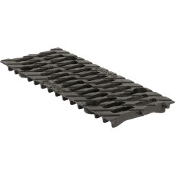 Couvercle en fonte à double barre transversale pour caniveau de drainage BIRCOsir 100 en fonte noire peinte par immersion pour le système de caniveaux BIRCOsir 100, classe de charge D 400