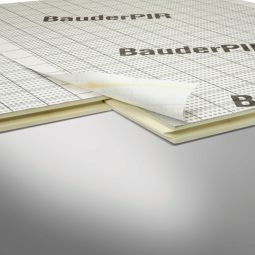 Isolation toiture BauderPIR AZS WLS 029 isolation thermique sur chevrons panneau isolant avec voile couvrant servant de lé de sous-couverture, feutre minéral