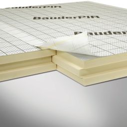 Isolation toiture BauderPIR SF WLS 023 isolation thermique sur chevrons panneau isolant polyuréthane, aluminium et feuille synthétique spécial comme écran de sous-toiture, ouvert à la diffusion