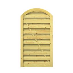 Portail bois pour panneau brise-vue Wellker rond 98x155 (179)cm