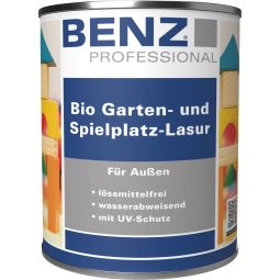 Lasure bio finition bois BENZ PROFESSIONAL produit de protection du bois Imprégnation biologique bois de jardin & aire de jeux, plusieurs couleurs, résistant aux intempéries et fortement hydrofuge