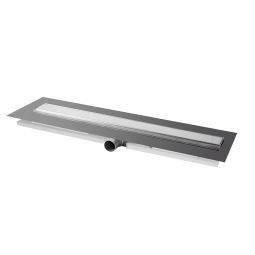 BLANKE Caniveau de douche DISK-LINE Corps de drainage linéaire acier inoxydable, manchon DN 40, adapté au système d'étanchéité auto-adhésif DISK