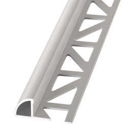BLANKE Profilé de carrelage quart de rond aluminium argent mat 10 mm Longueur 2,5 m, profilé de carrelage arrondi pour la finition des angles et des arêtes