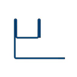 BLANKE Profil pour carrelage profil de réception AQUA-GLAS acier inoxydable brossé Longueur 2,1m, pour la fixation de parois de douche en verre au mur et au sol