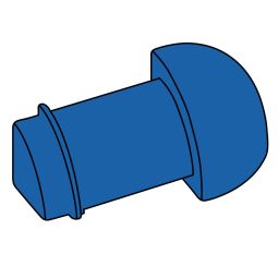 BLANKE Profilé de carrelage quart de rond angle extérieur aspect aluminium doré brillant 6 mm pour une finition d'angle précise