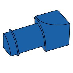 BLANKE Profilé de carrelage angle intérieur pour profil quart-de-cercle aspect aluminium titane 11 mm pour une finition d'angle précise