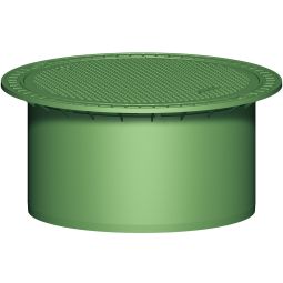 Rehausse télescopique mini GRAF, couvercle PP couvercle vert, passage piètons