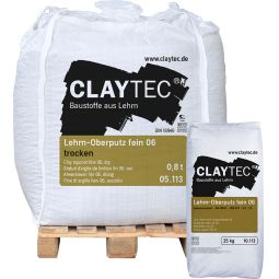 ClayTec Enduit de finition en argile fin 06 en deux tailles