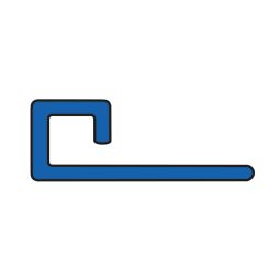 BLANKE Profilé de carrelage CUBELINE aluminium coloris argent mat 11 mm Longueur 2,5 m, spécialement conçu pour des angles décoratifs et précis
