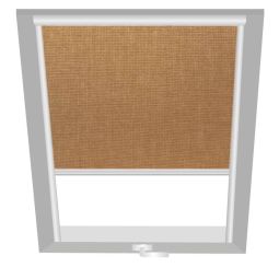 Store d'occultation Wellker marron-beige 8271 pour fenêtre de toit Roto et Wellker