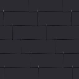 Bardage fibrociment toiture et de façade CEDRAL 60 x 30 cm lisse, bleu-noir bardeau rectangulaire, pose horizontale, 2 trous