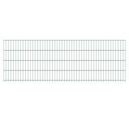 Panneau de grillage vert (RAL 6005) soudé épaisseur de fil 6/5/6 ou 8/6/8 mm, galvanisé selon le procédé Sendzimir conformément à la norme DIN EN 10244-2 et revêtu par poudre