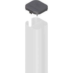 Capuchon d'échange avec logo pour poteau TraumGarten SYSTEM capuchon d'échange avec logo, disponible en argent ou anthracite