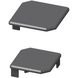 Bouchons de rechange TraumGarten SYSTEM Jeu de capuchons de pièces de rechange pour poteaux de serrage d'angle, disponible en argent et en anthracite.