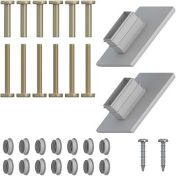 Jeu de pose poteau TraumGarten Sichtschutzzaun SYSTEM avec vis, manchons et couvertures
