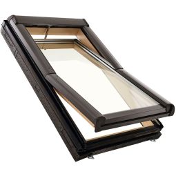 Fenêtre de Toit en Bois Designo R4 Manuel Roto R48G H200L1 Double vitrage premium avec bloc isolant prémonté