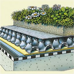 ZinCo Toit vert Garage Pack complet pour une surface de toit d'environ 10m²