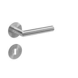 Poignée de porte garniture Karcher Rhodos EPL28 acier inoxydable mat Technique de montage brevetée, rosace de porte très plate