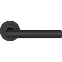 Poignée de porte-garniture Karcher Rhodos ER28 Kosmos Noir Technologie de montage brevetée, avec ressort de rappel