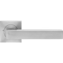 Poignée de porte Karcher Seattle ER46Q KD Comfort Privacy acier inoxydable mat Fermeture sans clé, poignée de porte avec verrouillage Privacy intégré par bouton-poussoir