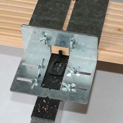 Gabarit de perçage et de marquage en acier galvanisé pour toutes les lames ferax pour tous les planchers et sous-constructions, réglage variable