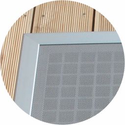 Déposants terrasse ferax Decora en tailles différentes, en métal alu et déployé