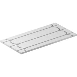 Élément de chauffage par le sol Fermacell Therm25 Éléments de chape sèche pour chauffages par le sol: 1000x500 mm avec rainures longitudinales et transversales intégrées ou 500x500 mm avec rainure circulaire