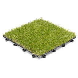 florco dalle de terrasse click pelouse 30x30x3cm, résistant aux intempéries et solide