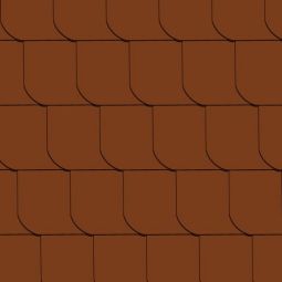 Plaque de façade CEDRAL 20x20 cm lisse, bardage fibrociment rouge tuile utilisation universelle, arrondie, percée