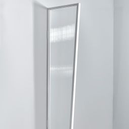 Paroi latéral auvent de porte, gutta B1 Blanc, plaque alvéolaire Cadre en aluminium avec plaque claire, 45x60x200cm





































